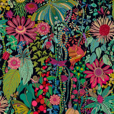 Minky Twilight Dance Black, Sally Kelly, Windham Fabrics