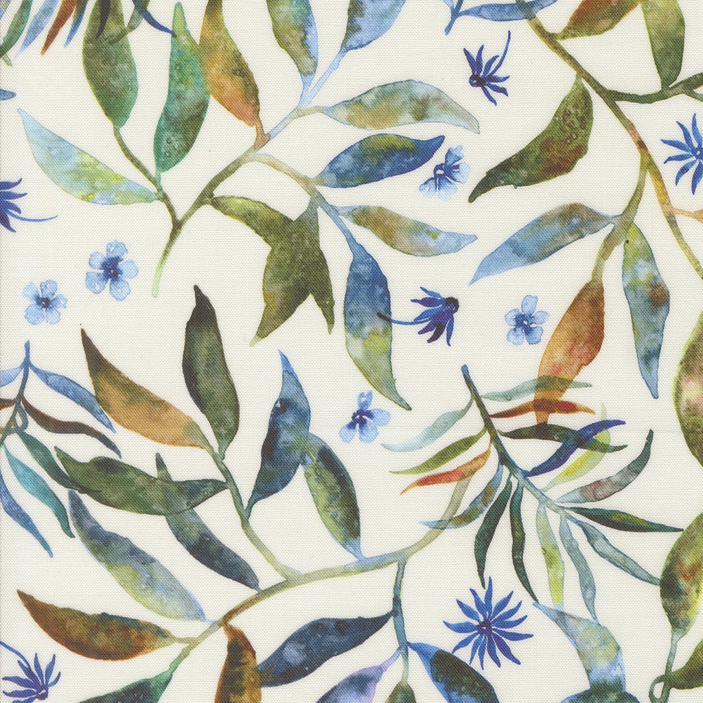 Floral Leaves, Wanderlust Cloud, Create Joy Project, Moda Fabrics