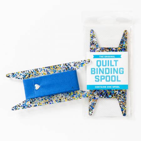 Binding Spool, Blue Black & Gold Glitter