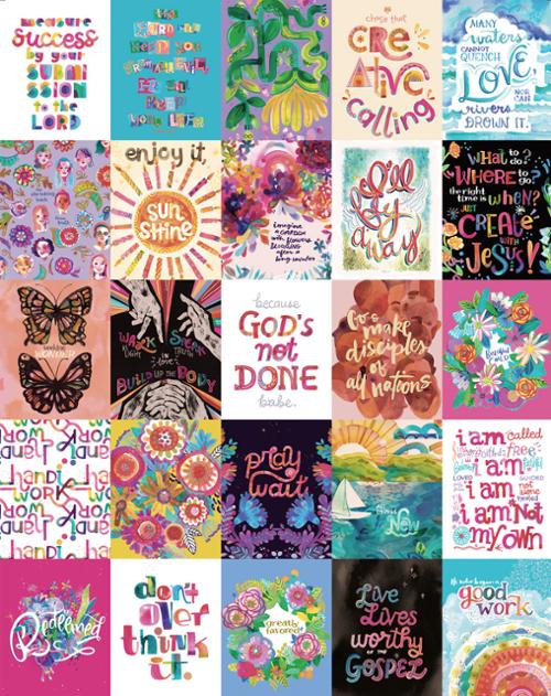 Radiant Uplifting Packaged Panel, 60" x 72" Watercolor, Amarilys Henderson, Moda Fabrics