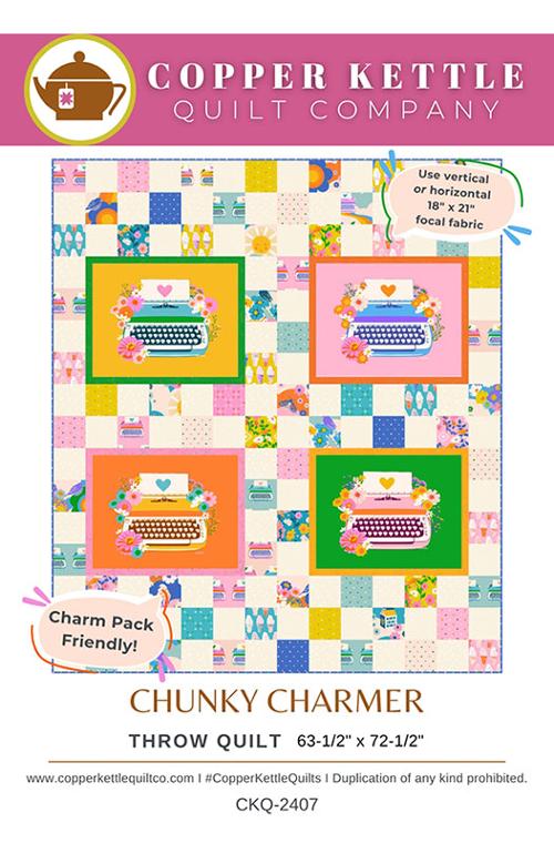 Panel Quilt Pattern, Chunky Charmer, Copper Kettle, Moda Fabrics