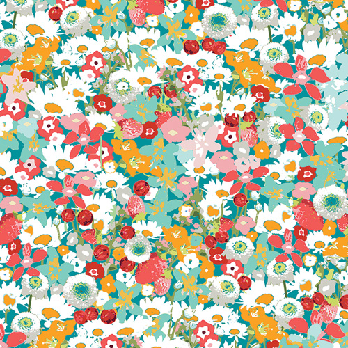 Flowered Medley, Small Floral Cotton, Katarina Roccella, Art Gallery Fabric