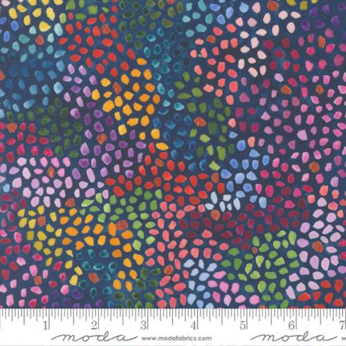 Tiny Treasure Blenders, Watercolor Mosaic, Soulstice Navy, Create Joy Project, Moda Fabrics