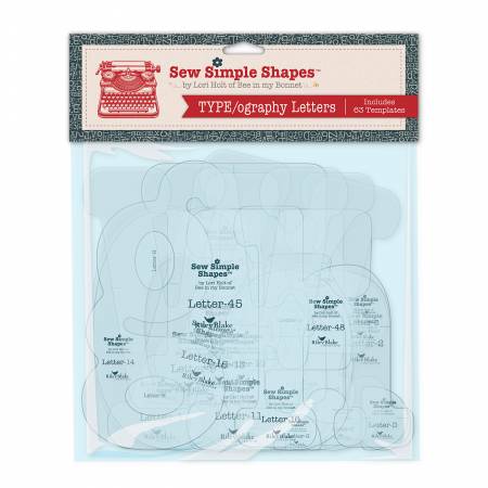 (pre-order) Lori Holt TYPE/ography Letters Sew Simple Shapes, Riley Blake Designs