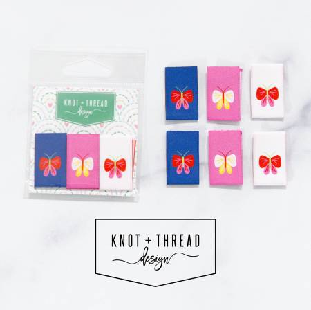 Butterfly 3/4in Labels, Knot and Thread Designs