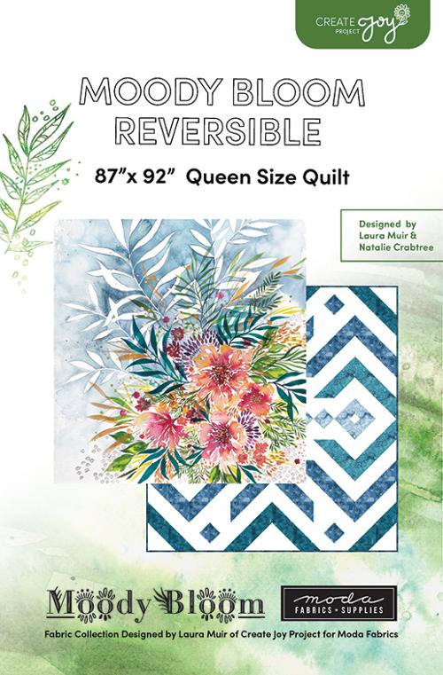 Moody Blooms Reversible Quilt Panel, Create Joy Panel