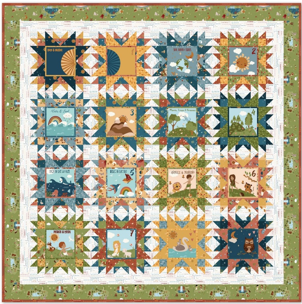 Created with Love Soft Book Panel (Digital Quilt Pattern), Riley Blake Designs