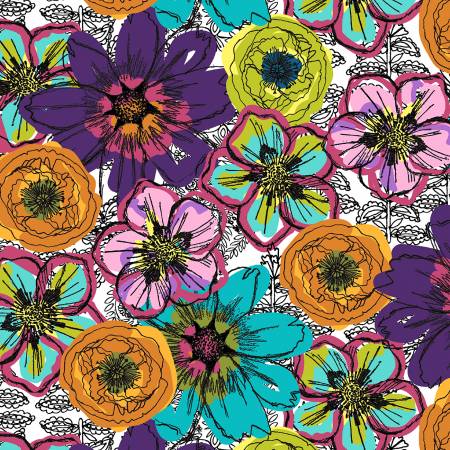 108in Flower Fields Wideback, Windham Fabrics