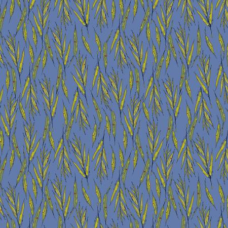 Denim Willow Leaves, Sway by Kori Turner Goodhart, Windham Fabrics