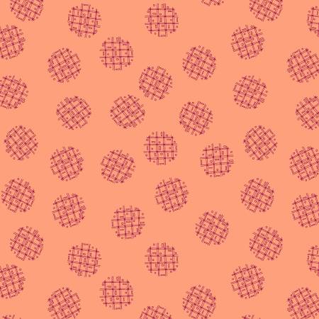 Salmon Graph Dots, Sawy by Kori Turner Goodhart, Windham Fabrics