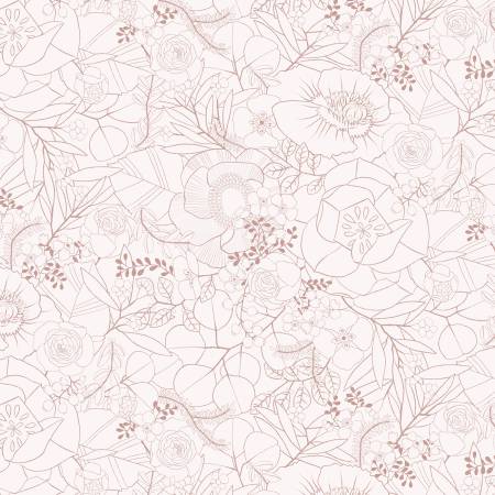 Floral Sketch Rust, Imperfectly Perfect, Emma Schonenberg, Michael Miller Fabrics