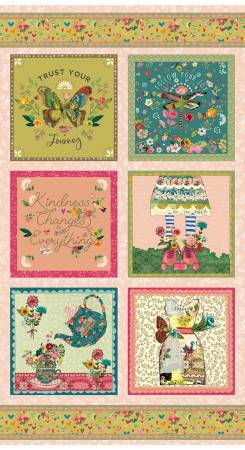 Follow Your Joy Panel, Kelly Rae Roberts, Benartex Fabrics