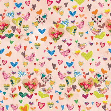 Blush Hearts, Follow Your Joy, Kelly Rae Roberts, Benartex