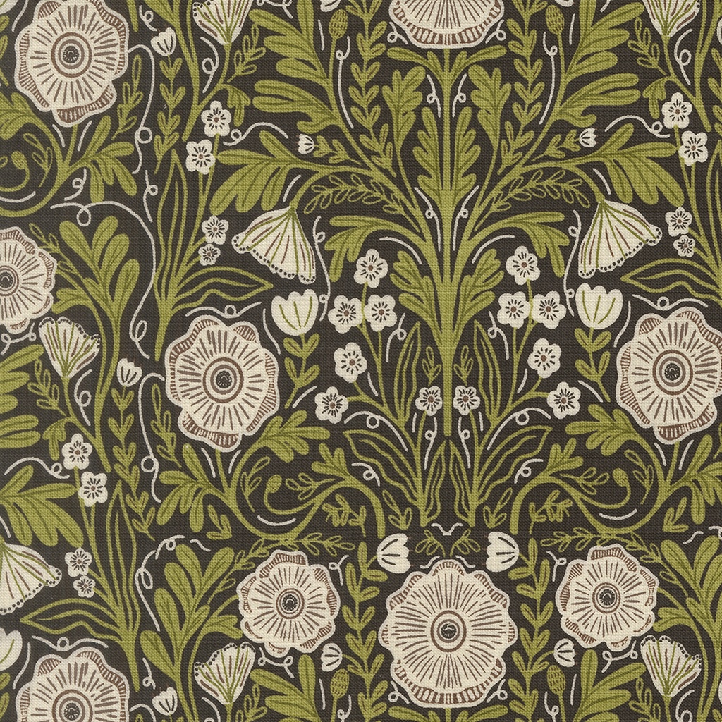 Poppy Florals Iron, The Henhouse, Gingiber, Moda Fabrics