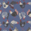 Tossed Chickens Light Blue, The Henhouse, Gingiber, Moda Fabrics