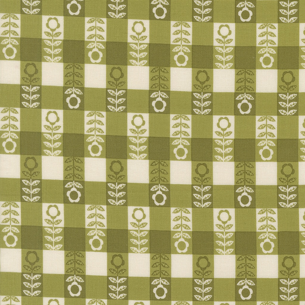 Flower Plaid Checks and Plaids Gingham, The Henhouse, Gingiber, Moda Fabrics