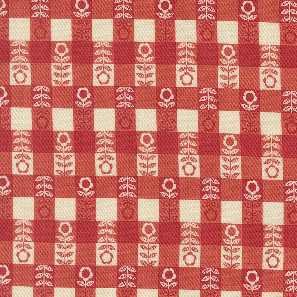 Flower Plaid Checks and Plaids Gingham, The Henhouse, Gingiber, Moda Fabrics