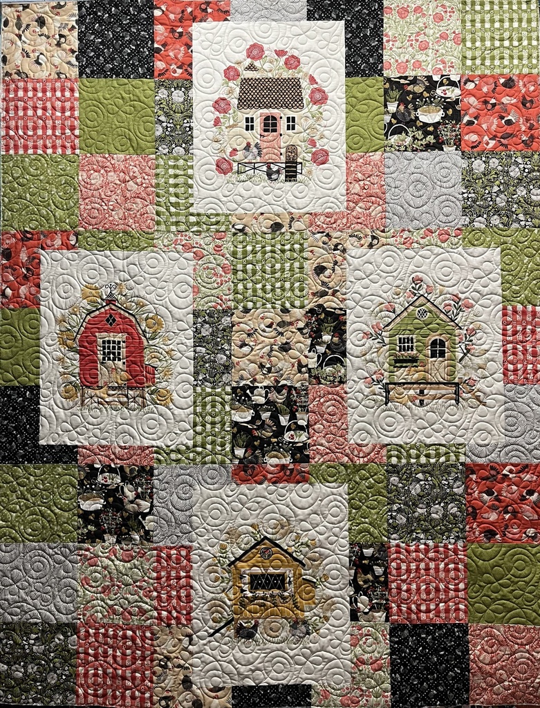 The Henhouse Quilt Kit (Includes Panel & Pattern)