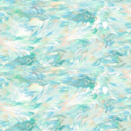 3 Yard Bundle - Fluidity Teal, 108in Wide Back, P&B Textiles