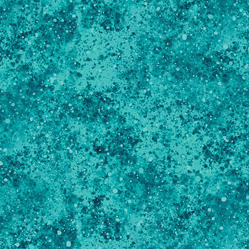 [16405-85] Spatter Texture Turquoise, On Dragonfly Wings, Ann Lauer, Benartex