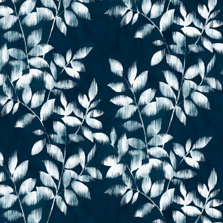 [ARBW05665-NW] 108in Brushy Vines Blue Wide Back, P&B Textiles