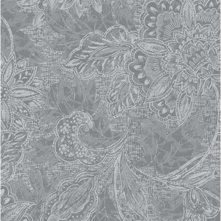 [18-30802-Silver] 118in Wideback Shadows-Jacquard Silver, Digitally Printed, Oasis Fabrics