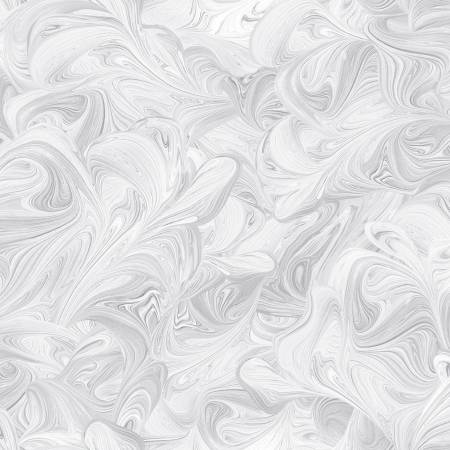 [18-76603] 118in Swirl Wideback, Silver Marble Cotton, Oasis Fabrics