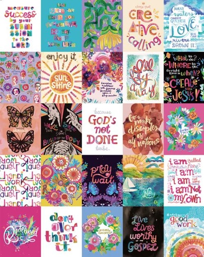 [21848 11P] Radiant Uplifting Packaged Panel, 60" x 72" Watercolor, Amarilys Henderson, Moda Fabrics