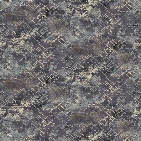 [8268S-37] Chocolate Distressed Geo, Rough Around the Edges, StudioE Fabrics