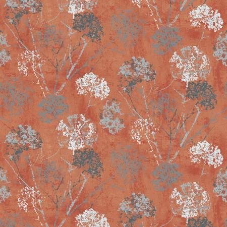 [8271S-96] Pumpkin Dandelion Stamp, Rough Around the Edges, StudioE Fabrics