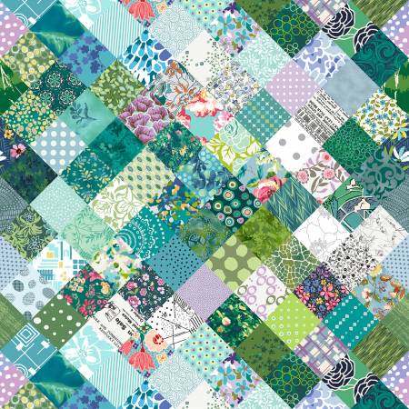 [8421-67] Teal Green Cheater Patch, Neighborhood Association, Timna Tarr, StudioE Fabrics