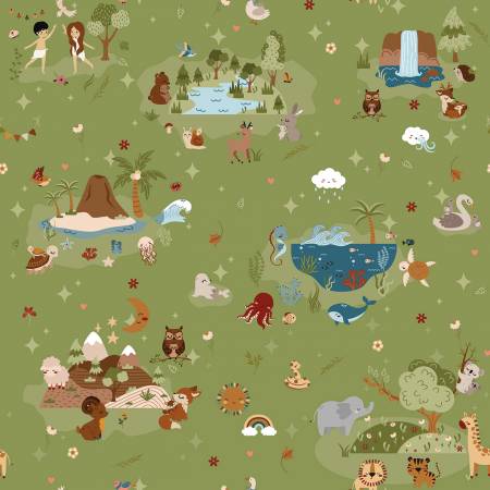 [C15970-GRASS] Created with Love Main Grass, Jennifer Long, Riley Blake