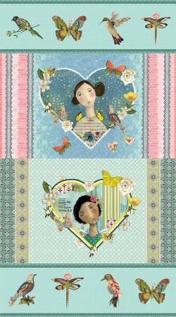 [16139B-99 (Panel)] A Heart Led Life Panel, Kelly Rae Roberts, Benartex Fabrics