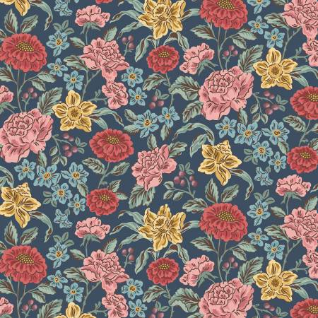 [C16530-NAVY] Emma Hartfield Navy, Jane Austen, Riley Blake Designs