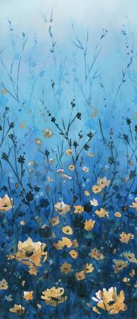 [8657-73] Peacock Reaching Floral,  Behind Blue Eyes, Funny Girl, StudioE Fabrics