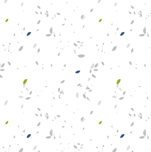 [BQ1937-01] Leaves White, Lower the Volume, Blank Quilting