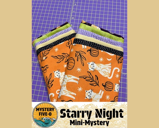 [StarrynightsCATS] Starry Night Fat Quarter Bundle, Cats Option 4
