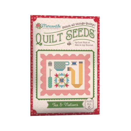 [ST-34022] Lori Holt Mercantile Quilt Seeds Pattern Tea & Notions, Riley Blake Designs