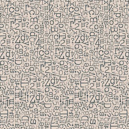 [WB16852-BLACKBOARD] 107/108in TYPE/ography Wideback, Lori Holt, Vintage Blackboard, Riley Blake