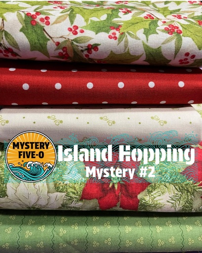 [ChristmasFlowers] Island Hopping Quilt Kit, Christmas Flowers, Mystery Five-0