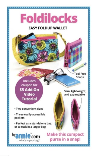 [PBA316] Foldilocks, Easy Foldup Wallet, Purse, byAnnie
