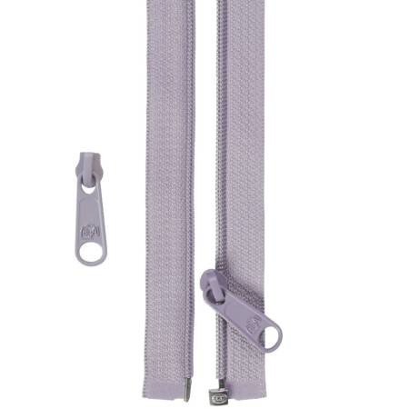 [ZIP50-110] 50in Separating Zipper and Extra Slide Pewter, byAnnie