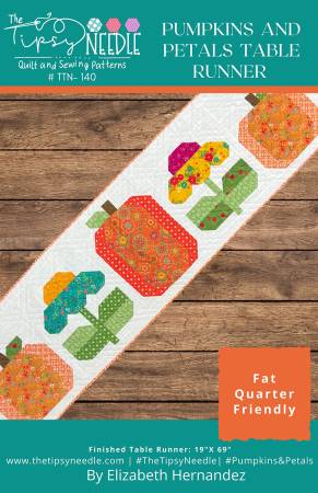 [TTN-140] Pumpkin and Petals Table Runner, Elizabeth Hernandez, The Tipsy Needle