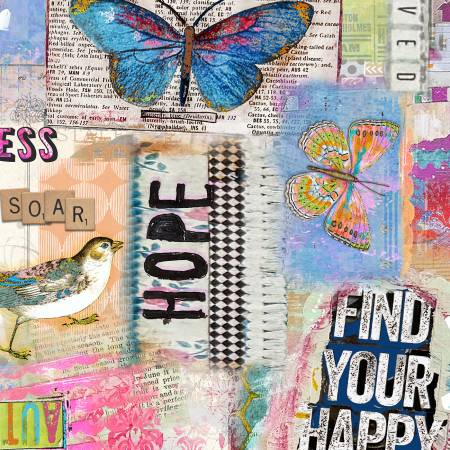 [55132DW-1DES] 108in Wideback, Find Your Happy, Jennifer Lambein, Windham Fabrics