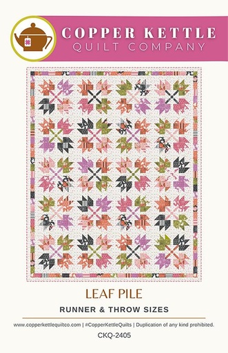 [CKQ 2405] Leaf Pile Quilt Pattern, Charm Pack Friendly, Copper Kettle, Moda Fabrics