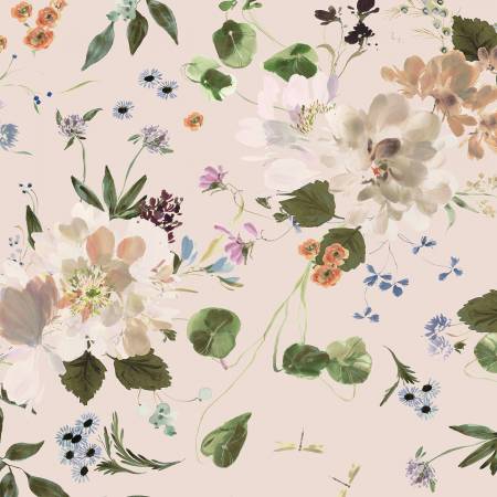 [54872DW-1DES] 108" Peony Garden Wideback (Shell), Bloomfield by Kelly Ventura, Windham Fabrics