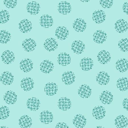 [54707-14] Aqua Graph Dots, Sawy by Kori Turner Goodhart, Windham Fabrics