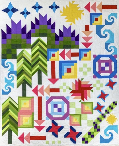 [ARoadTripKit] A Road Trip Fabric Quilt Kit, BOM Adventure Quilt