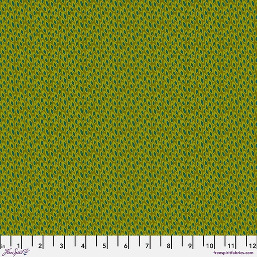 [PWKI016.OLIVE] Petite Petals, Paradise Blooms, Kirsten Katz, FreeSpirit Fabrics
