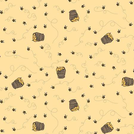 [C17004-SUNSHINE] Winnie the Pooh Bees Sunshine, Riley Blake Designs
